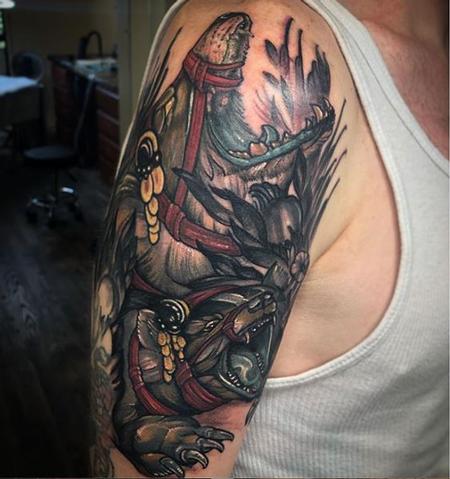 Tattoos - Al Perez Badger and Coyote - 139474